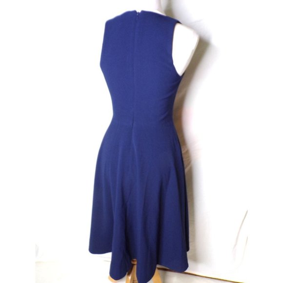 DRESS THE POPULATION Catalina Fit & Flare Dress Navy Blue Small (4-6) - Picture 9 of 11